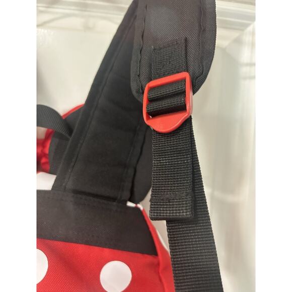 Disney Minnie Mouse Red Polka Dot Backpack Ears Bow Front Pocket main image 2